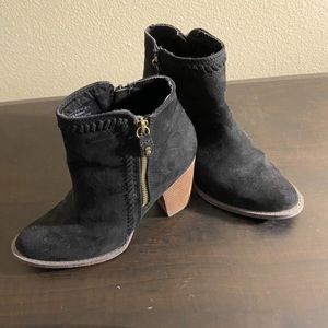 JustFab black booties - lightly worn